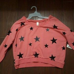 Pink Crop Top Pullover